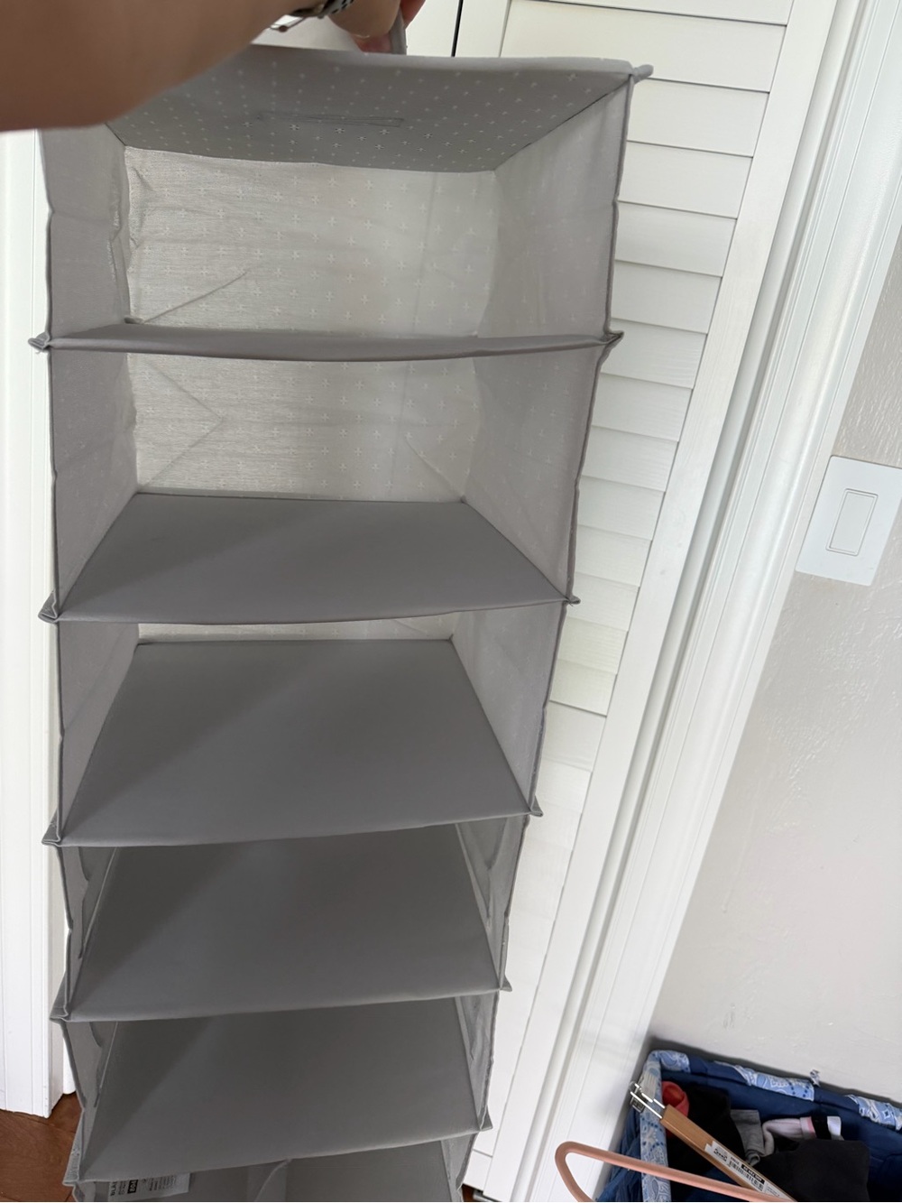 Target Gray Hanging Closet Shelf Organizer